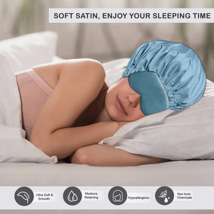 silk bonnet for hair for sleeping, Double Layered Sleep Bonnets, Satin Hair Cap for Sleeping