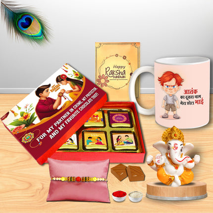 Raksha Bandhan Rakhi For Bhaiya - Stone Work Rakhi For Brother, Fancy Thread Rakhi, Handcrafted Rakhi For Bhai
