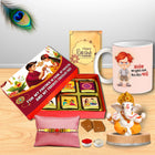 Raksha Bandhan Rakhi For Bhaiya - Stone Work Rakhi For Brother, Fancy Thread Rakhi, Handcrafted Rakhi For Bhai