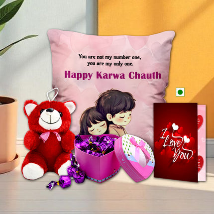 Karwa Chauth Gift for Wife - Karwa Chauth Love Surprise, Karwa Chauth Romantic Gift Hamper