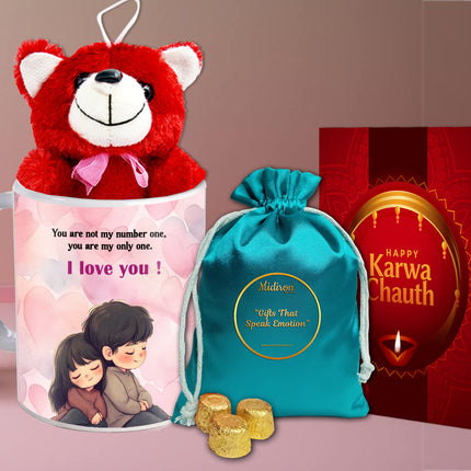 Karwa Chauth Chocolate Delight for Couple - Romantic Gift Idea, Karwa Chauth Sweet Surprise