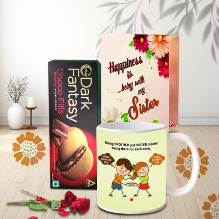 Sister  Rakhi Celebration Combo - Thoughtful Rakhi present, Heartfelt gift for sister, Gift for sister from brother