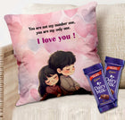 Love Cushion Gift for Husband and Wife - Printed Couple Cushion, Anniversary Surprise Gift