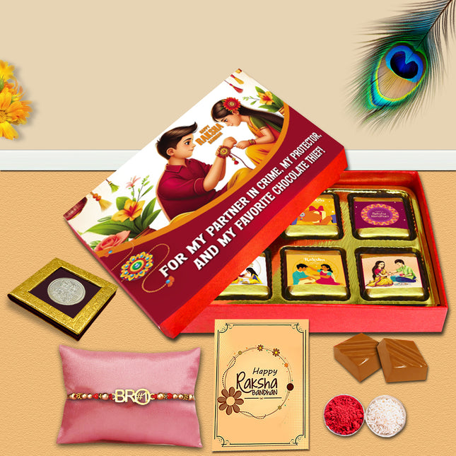 Rakhi Gift Hampers For Brother – Rakhi Set For Brother, Rakhi Combo For Brother, Rakhi Gift Combo For Brother