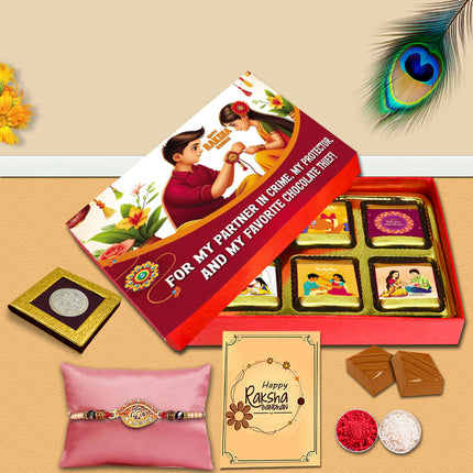 Rakhi Set For Brother – Rakhi Gift For Brother Combo, Raksha Bandhan Gift For Brother