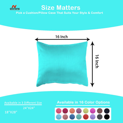 Luxury Satin Silk Cushion Cover – Hypoallergenic, Cooling, Wrinkle-Free Cushioncase for Healthy Sleep-16x16 Inch