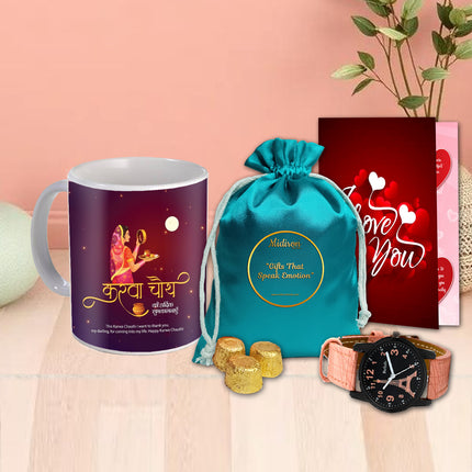 Karwa Chauth Gift Hamper for Wife - Karwa Chauth Emotional Surprise, Karwa Chauth Romantic Time