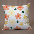 Modern Silk Satin Cushion Cover - Vibrant Floral Pattern with Secure Zipper