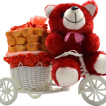 Special Gift Pack – Surprise Cycle Teddy with Chocolate for Wife, Girlfriend
