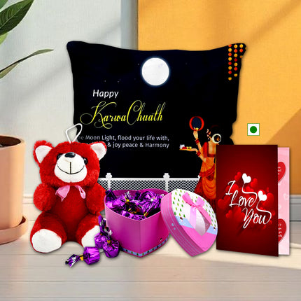 Karwa Chauth Surprise for Wife - Karwa Chauth Gift Hamper for Her, Karwa Chauth Festival Moment Gift