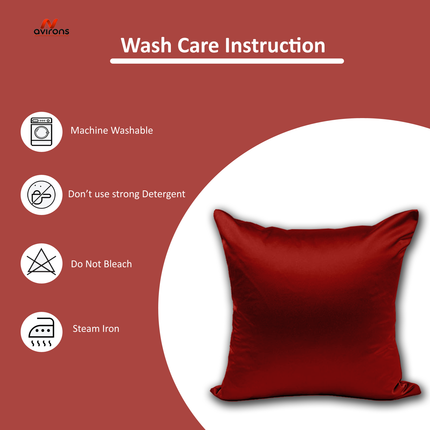 Luxurious Satin Cushion Cover - Skin & Hair Friendly Cushion Cover, Comfortable & Stylish Dark Tones
