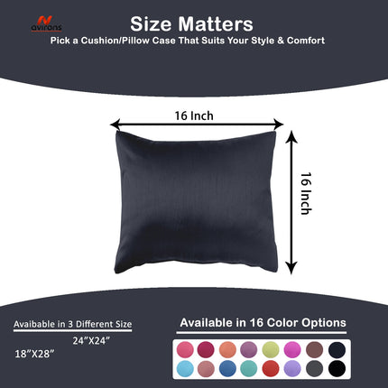 Satin Silk Cushion Cover – Frizz-Free, Anti-Wrinkle, Hypoallergenic Cushioncase for Comfort & Beauty-16x16 inch