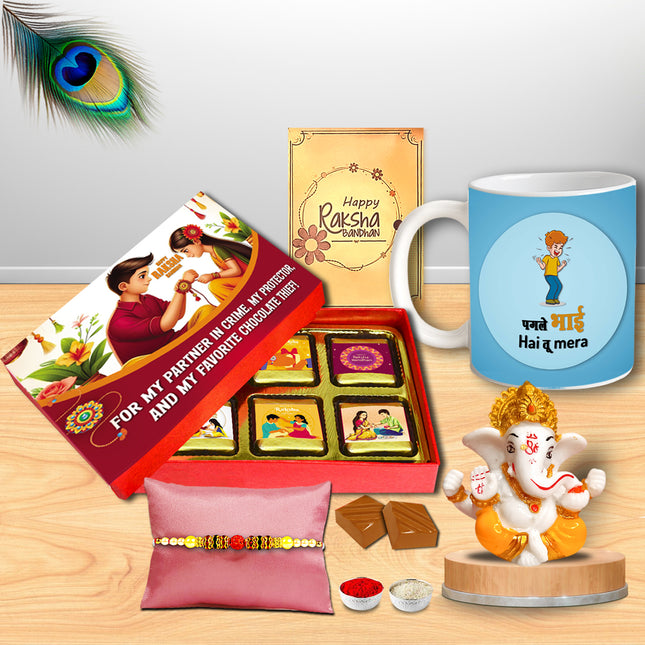 Raksha Bandhan Gift For Brother – Rakhi Gift Combo For Brother, Rakhi Set For Brother, Rakhi Gift Hampers For Brother