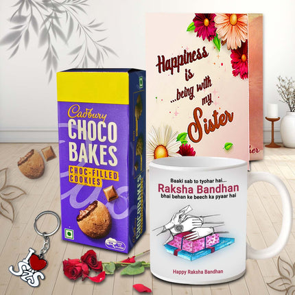 Sweet Rakhi Surprise For Sister - Sister happiness box, Gift of gratitude, Sister celebration tray