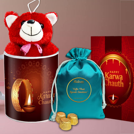 Karwa Chauth Chocolate Combo for Husband and Wife - Sweet Treat Idea, Love Gift for Couple