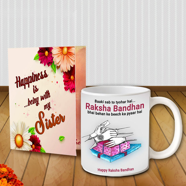 Fun and quirky mug featuring a playful message for sisters, a lighthearted gift for any occasion.