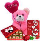 Handmade Chocolate Gift Hamper - Valentine's Day Gift Hamper for Wife & Girlfriend- Paper Gift Box  (Red)