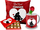 Chocolate gift for Girlfriend & Wife (Chocolate, Mug, Cushion, Rose) Ceramic, Microfibre Gift Box  (Multicolor)