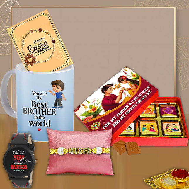 Bhai Rakhi Hamper – Raksha Bandhan Gift Surprise, Rakhi Gift Set Bhaiya, Rakhi Gifts For Brother Combo