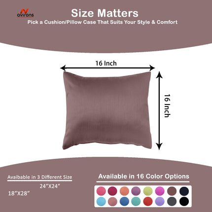 Luxury Satin Cushioncase – Soft, Wrinkle-Resistant, Cooling Cushion Cover for Hair & Skin Benefit-16x16 inch