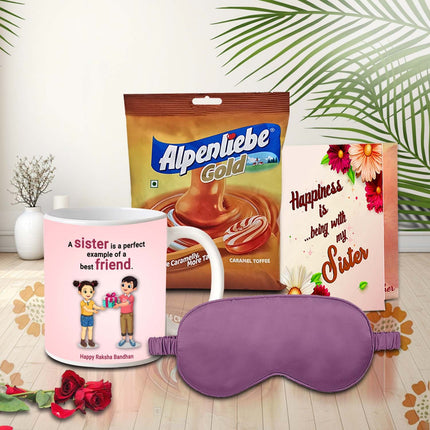 Rakhi Relax Gift Combo for Sister - Raksha Bandhan present, Rakhi return gift, Rakhi surprise for sister