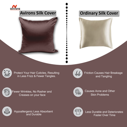 Luxury Satin Cushioncase – Soft, Wrinkle-Resistant, Cooling Cushion Cover for Hair & Skin Benefit-16x16 inch