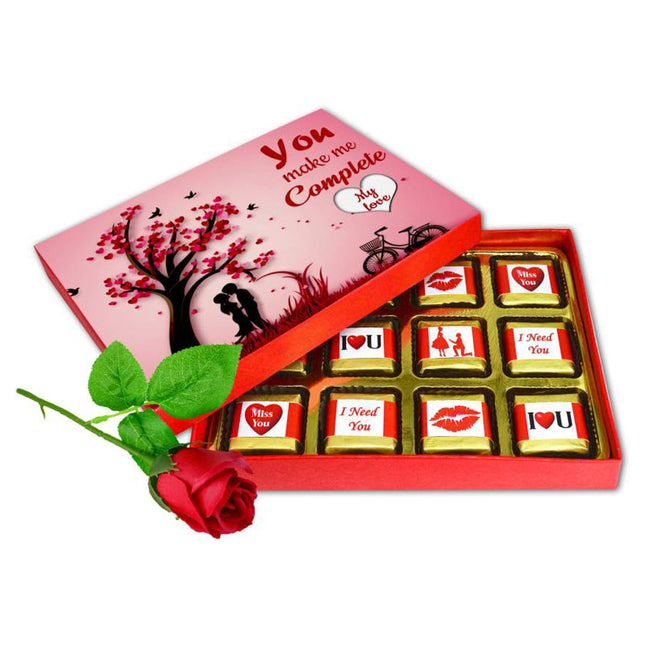 Romantic Chocolate Gift Pack for Girlfriend, Wife, Boyfriend, Husband, Lovers
