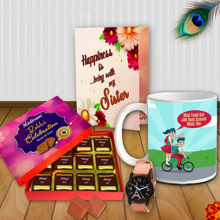 Cozy coffee mug with sweet printed sentiment, designed to show appreciation for your sister’s presence.