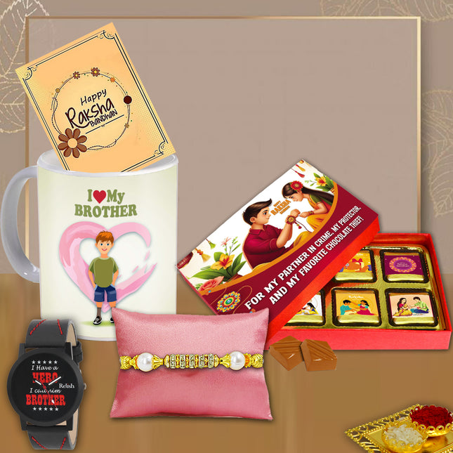 Rakhi Gift Pack For Bhai – Raksha Bandhan Surprise Combo, Bhaiya Rakhi Hamper, Rakhi Gifts For Brother