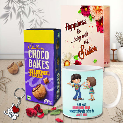 Sweet Rakhi Surprise For Sister - Sister happiness box, Gift of gratitude, Sister celebration tray