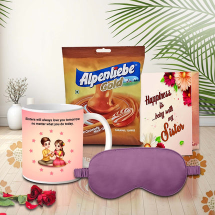 Rakhi Relax Gift Combo for Sister - Raksha Bandhan present, Rakhi return gift, Rakhi surprise for sister