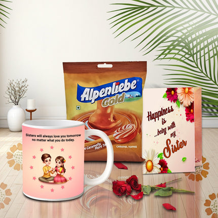 Raksha Bhandan Gift Hamper For Sister - Rakhi with Teddy Bear, Raksha Bandhan Love Hamper, Rakhi Combo Sister Gift