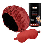Satin Silk Sleep Bonnet with Eyemask and Scrunchies – Adjustable Hair Protection for Sweet Dreams