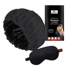 Luxury Adjustable Silk Sleep Cap with Eyemask & Scrunchies – Keep Your Hair Safe While Sleeping