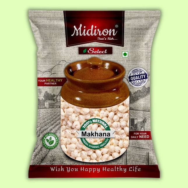 Makhana, Fox Nuts, Regular Lotus Seed Pop/Gorgon Nut Puffed Kernels (Phool Makhana) - Midiron