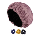 Double Layer Satin Bonnet for Sleeping – Silk Satin Hair Cap, Adjustable, Soft and Breathable for Hair Care