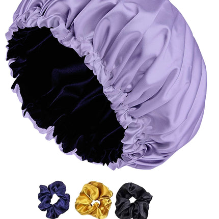 Double Layer Silk Satin Bonnet – Adjustable Sleep Cap for Hair Care, Smooth and Gentle on All Hair Types