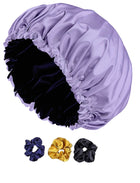 Double Layer Silk Satin Bonnet – Adjustable Sleep Cap for Hair Care, Smooth and Gentle on All Hair Types