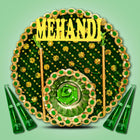 Traditional Premium Mehndi Thali with Mehndi Cone – Floral Wedding Plate for Elegant Mehndi Ceremony