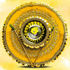 Elegant Haldi Thali for Wedding – Handcrafted 12-inch Platter with Bowls for Haldi Ceremony & Traditional Decor