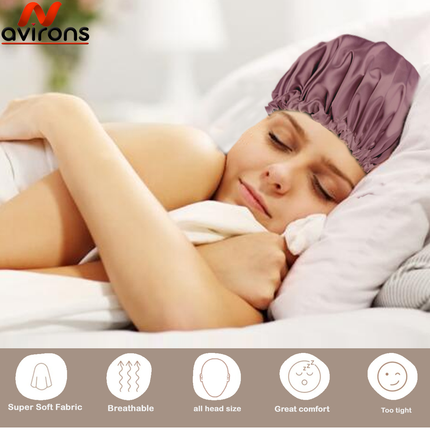 Silk Sleeping Cap with Adjustable Design, Matching Eyemask & Scrunchies – Perfect for Healthy Hair