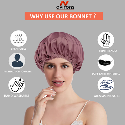 Silk Sleeping Cap with Adjustable Design, Matching Eyemask & Scrunchies – Perfect for Healthy Hair