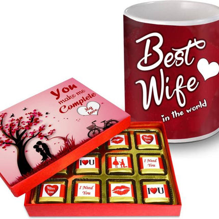 Romantic Chocolate Gift, Ceramic Coffee Mug For your Any Special Person Ceramic Gift Box  (Multicolor)
