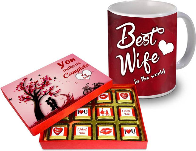 Romantic Chocolate Gift, Ceramic Coffee Mug For your Any Special Person Ceramic Gift Box  (Multicolor)