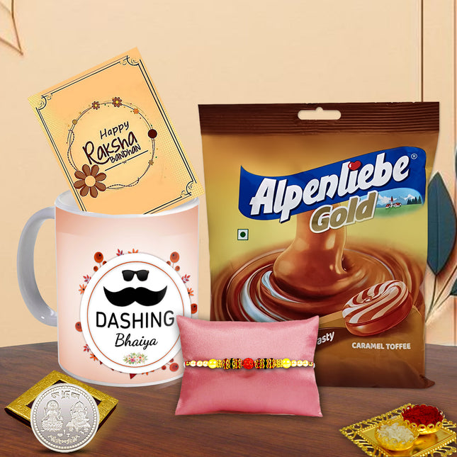 Rakhi Combo For Brother – Raksha Bandhan Gift For Bhaiya, Festival Hamper For Bhai, Rakhi Surprise For Brother
