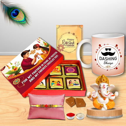 Rakhi Hampers For Brother – Rakhi Gift Combo For Brother, Unique Rakhi For Brother, Rakhi Gift Pack For Brother