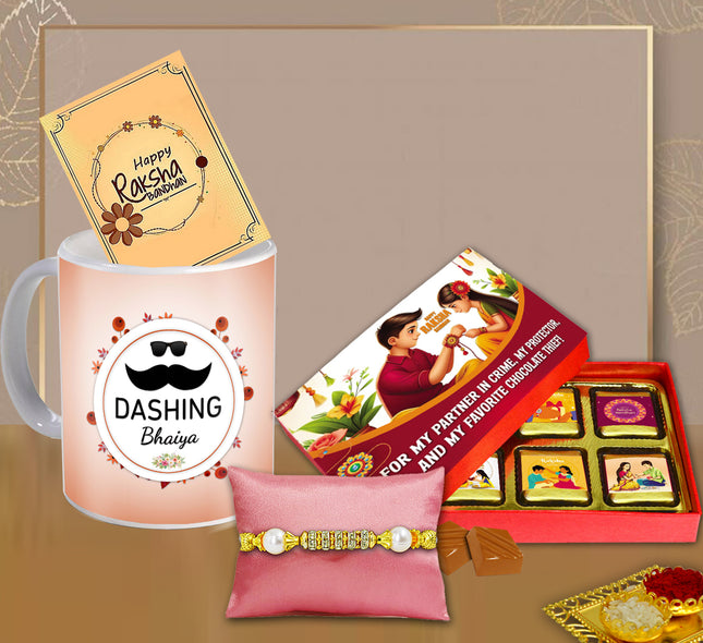 Raksha Bandhan Gift For Brother – Rakhi For Brother Combo, Rakhi Gift For Bhai, Rakhi Set For Brother