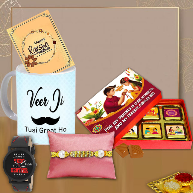 Rakhi For Brother Hamper – Raksha Bandhan Gift For Bhaiya, Unique Brother Sister Gift To Celebrate Rakhi