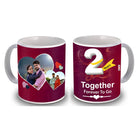 2 Photo Personalize Coffee Mug -2 Years Together to Go Quoted Printed Coffee Mug