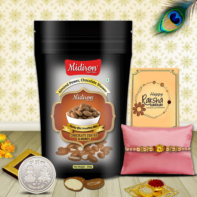 Ornate Rakhi
,
Rakhi with charm

